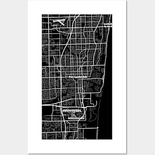 Fort Lauderdale Florida Map | Map Of Fort Lauderdale Florida | Fort Lauderdale Map Posters and Art